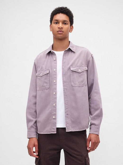 camicia rilassata in denim ultra morbido
