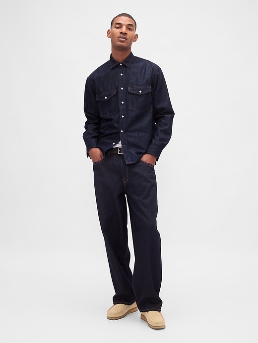 camicia rilassata in denim ultra morbido