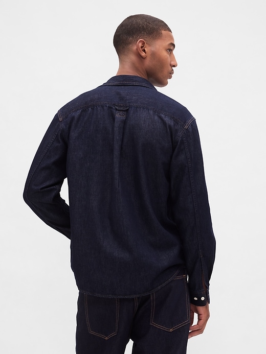 camicia rilassata in denim ultra morbido