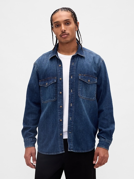 camicia in denim rilassata