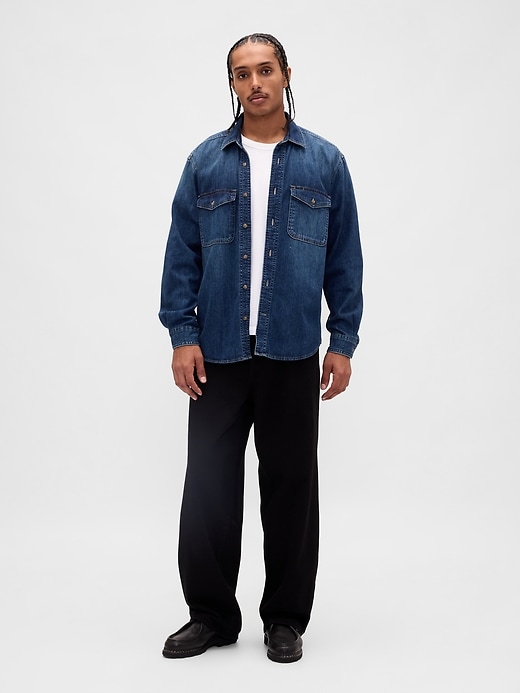 camicia in denim rilassata
