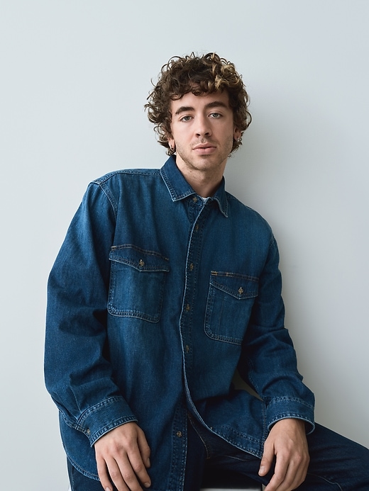 camicia in denim rilassata