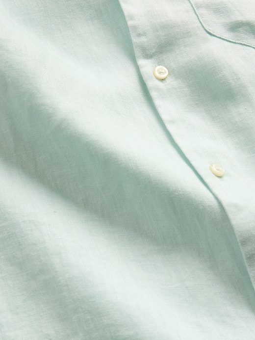 camicia classica in lino 100