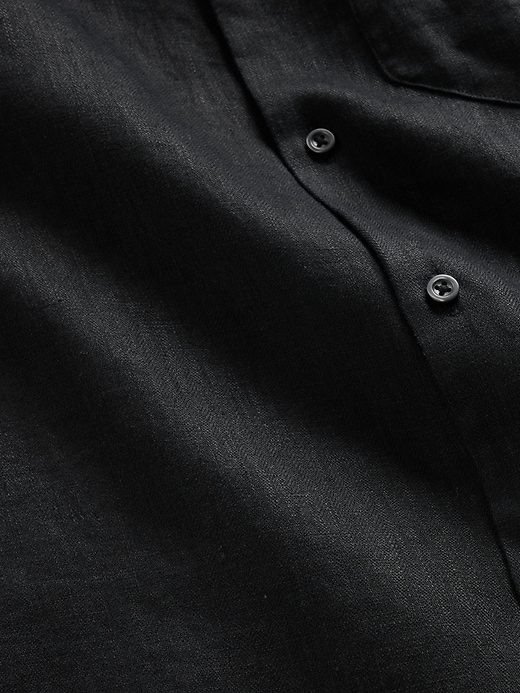 camicia classica in lino 100