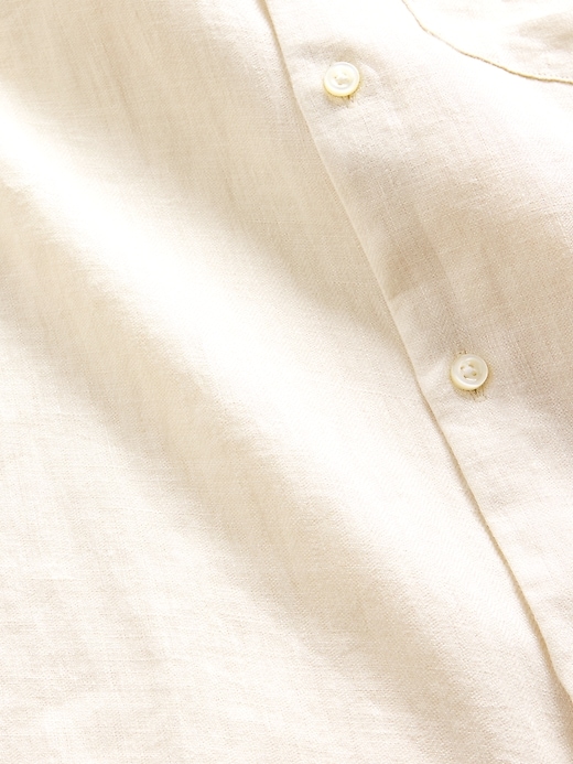 camicia classica in lino 100