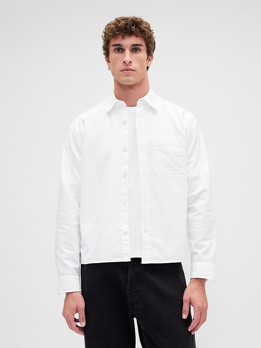 camicia oxford corta e rilassata