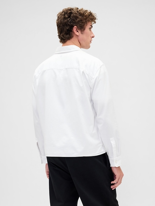 camicia oxford corta e rilassata