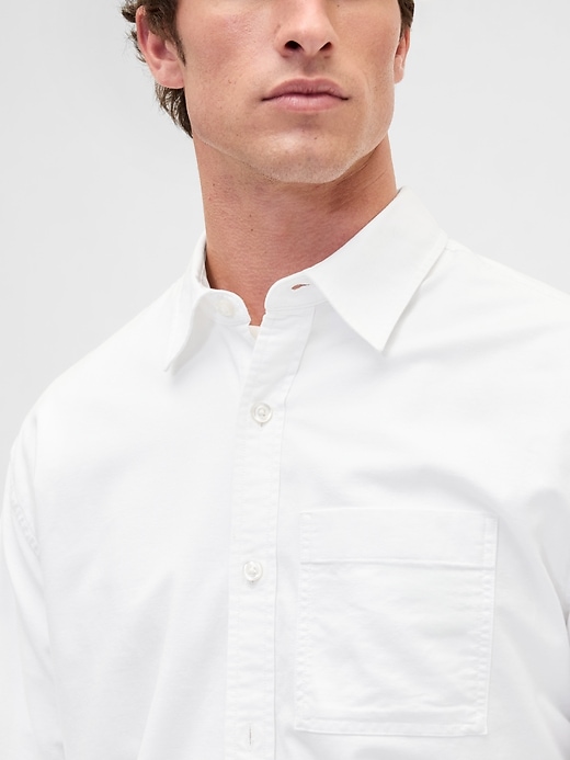 camicia oxford corta e rilassata