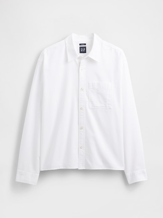 camicia oxford corta e rilassata