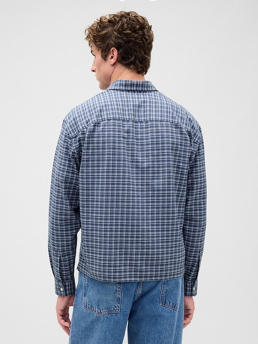 camicia oxford con orlo dritto e rilassata