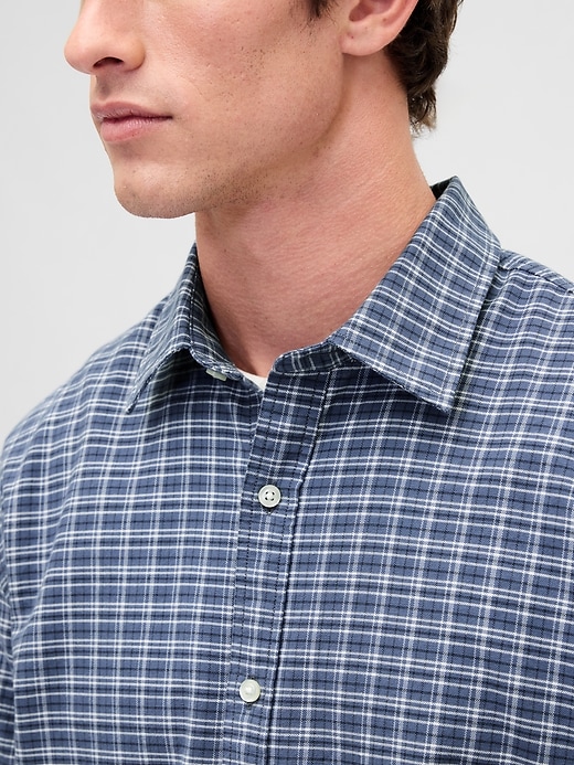 camicia oxford con orlo dritto e rilassata