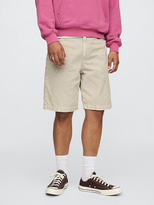 pantaloncini in velluto a coste lavato