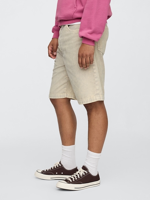 pantaloncini in velluto a coste lavato