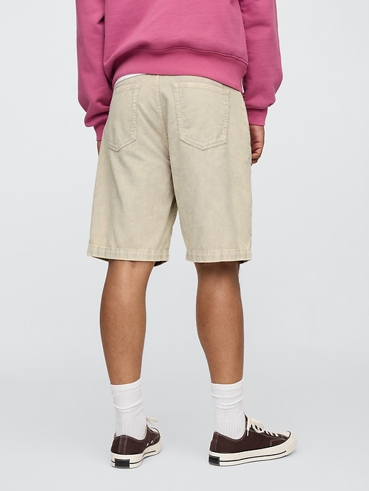 pantaloncini in velluto a coste lavato