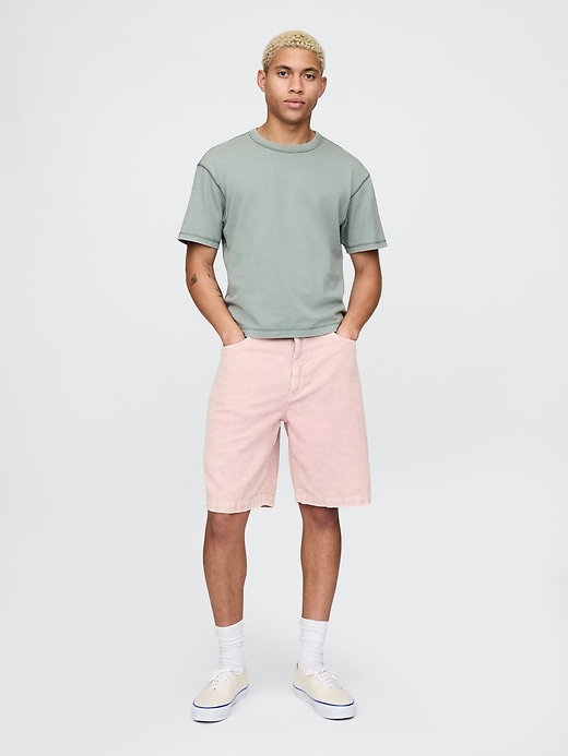 pantaloncini in velluto a coste lavato