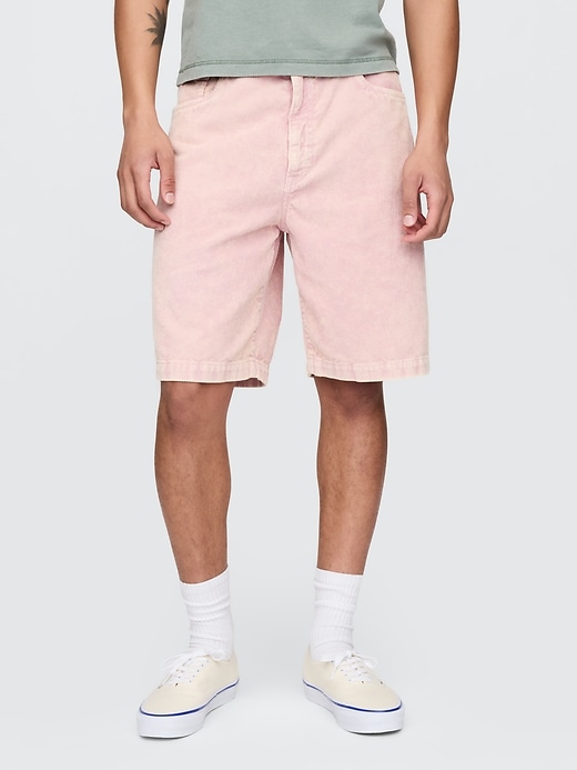pantaloncini in velluto a coste lavato