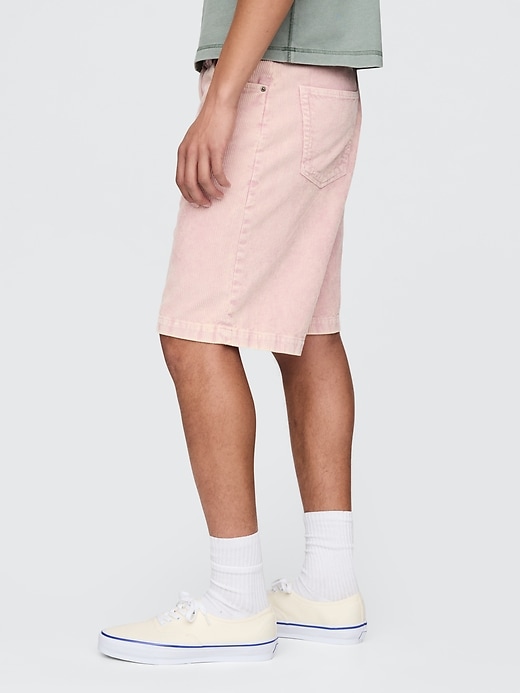 pantaloncini in velluto a coste lavato