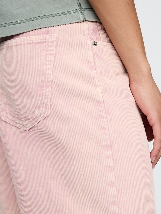 pantaloncini in velluto a coste lavato
