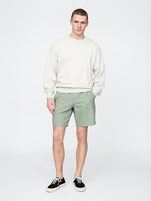 pantaloncini in lino e cotone da 8