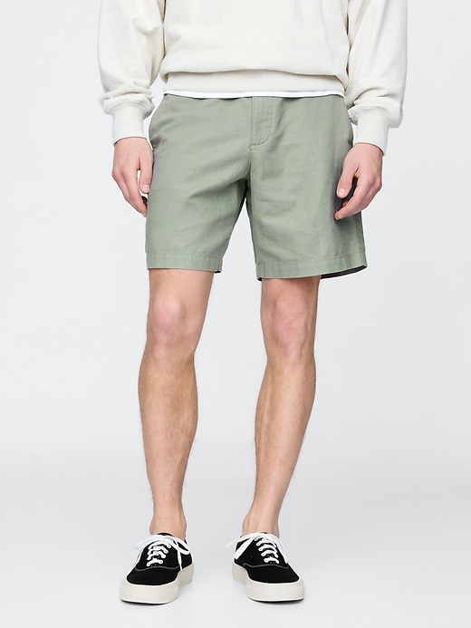 pantaloncini in lino e cotone da 8