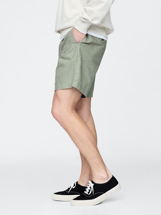 pantaloncini in lino e cotone da 8