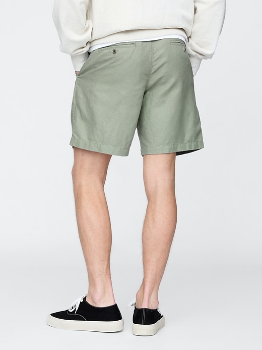 pantaloncini in lino e cotone da 8