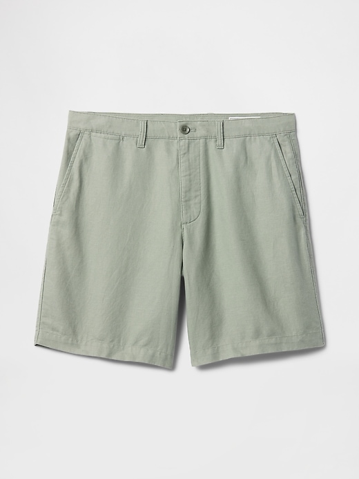 pantaloncini in lino e cotone da 8