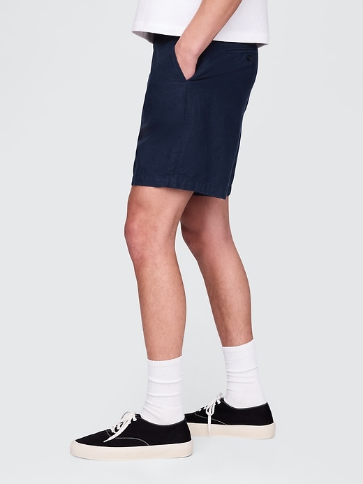 pantaloncini in lino e cotone da 8
