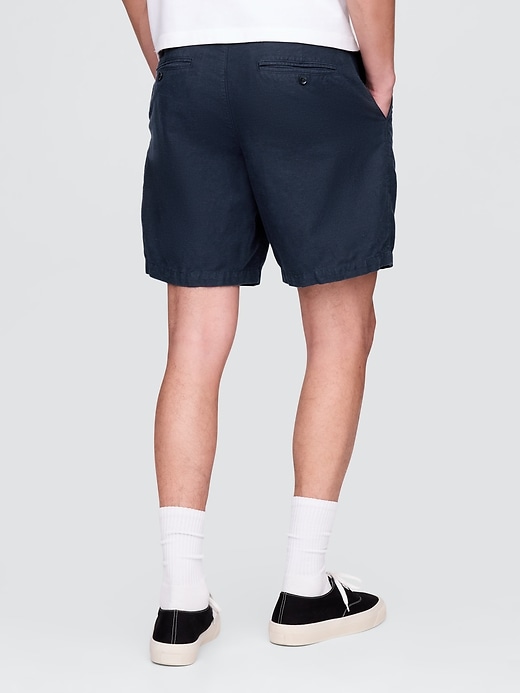 pantaloncini in lino e cotone da 8