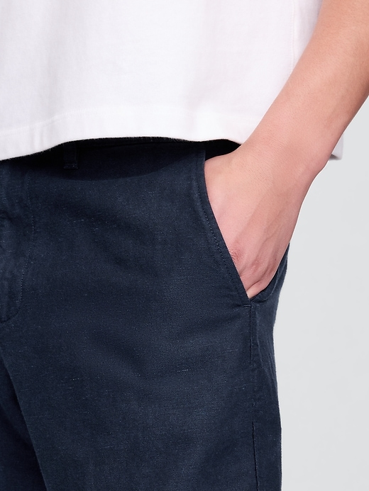 pantaloncini in lino e cotone da 8