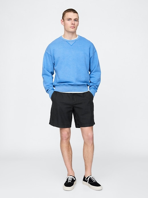 pantaloncini in lino e cotone da 8