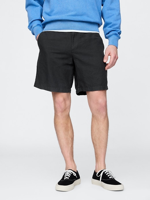 pantaloncini in lino e cotone da 8