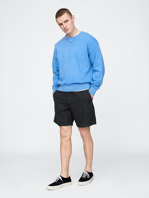 pantaloncini in lino e cotone da 8