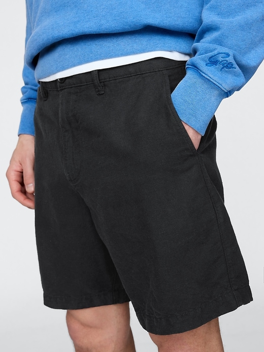 pantaloncini in lino e cotone da 8