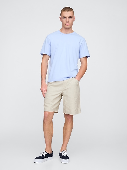 pantaloncini easy in lino e cotone da 9