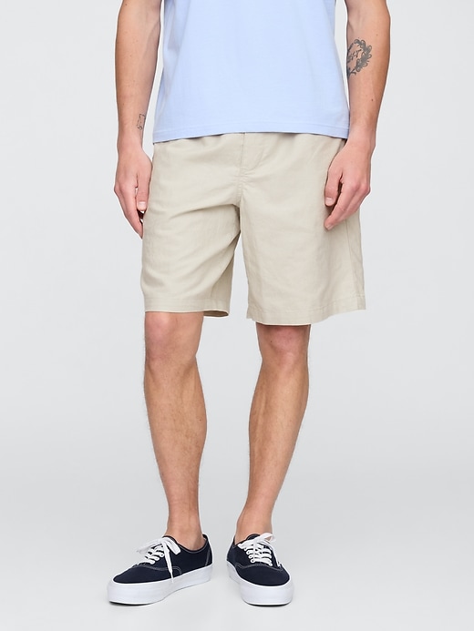 pantaloncini easy in lino e cotone da 9