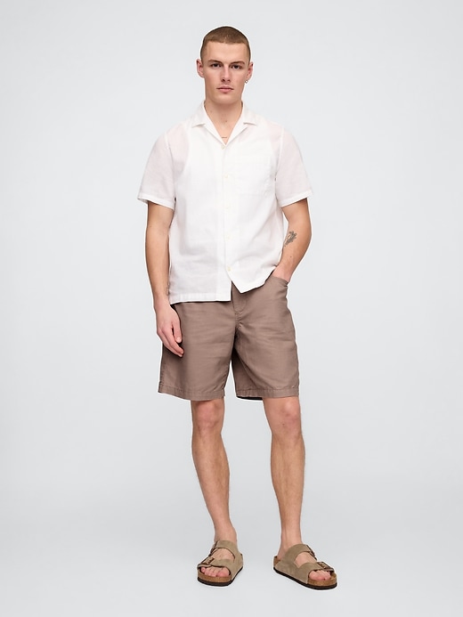pantaloncini easy in lino e cotone da 9