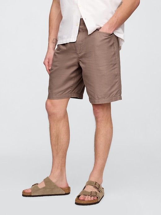 pantaloncini easy in lino e cotone da 9