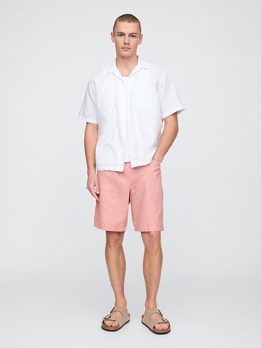pantaloncini easy in lino e cotone da 9