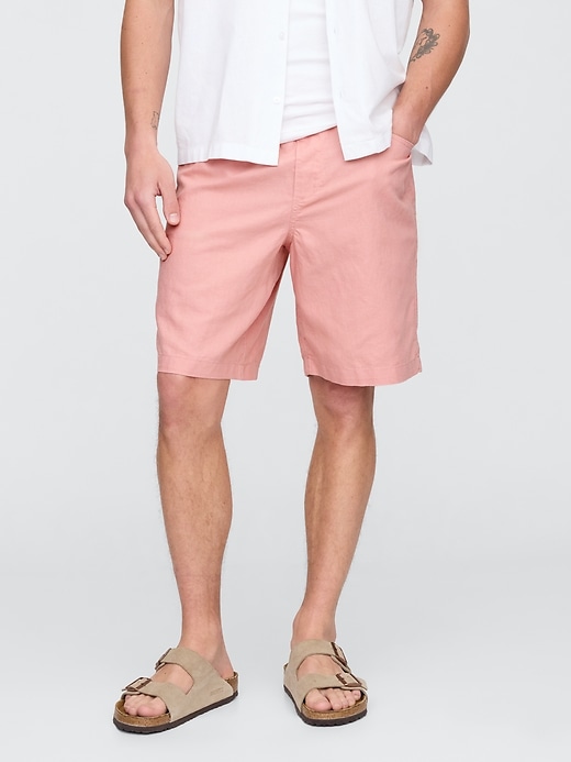 pantaloncini easy in lino e cotone da 9