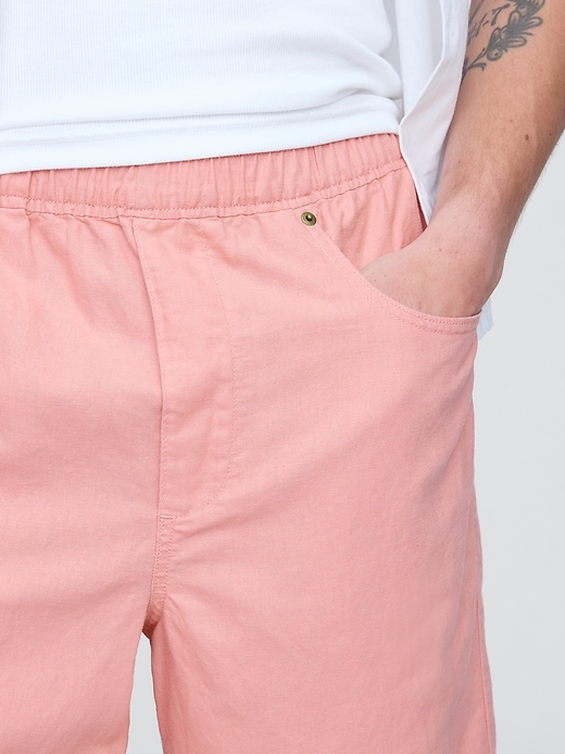 pantaloncini easy in lino e cotone da 9