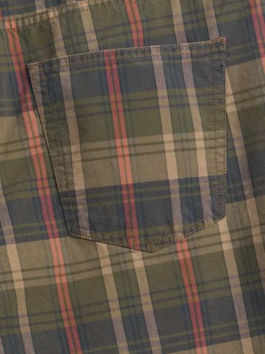 pantaloncini in tela a quadri rilassati