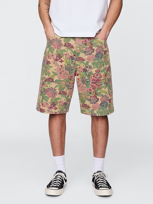 pantaloncini in tela floreale