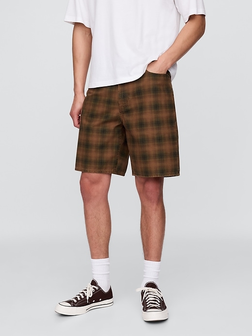 pantaloncini in tela scozzese