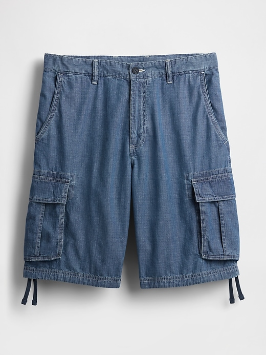 pantaloncini cargo larghi in denim da 11