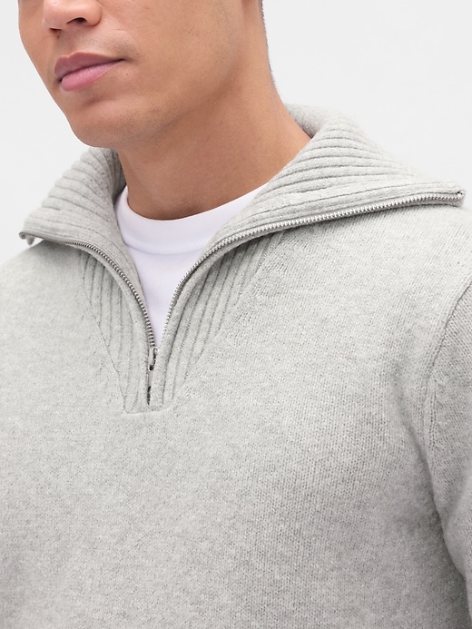 maglione cashsoft con cerniera a un quarto