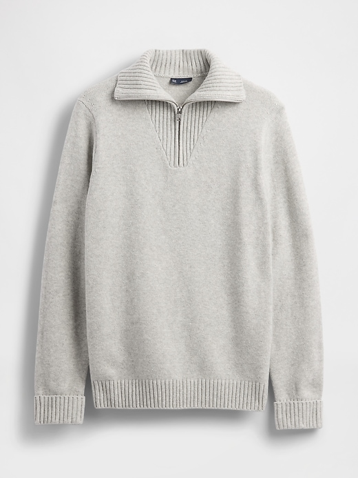 maglione cashsoft con cerniera a un quarto