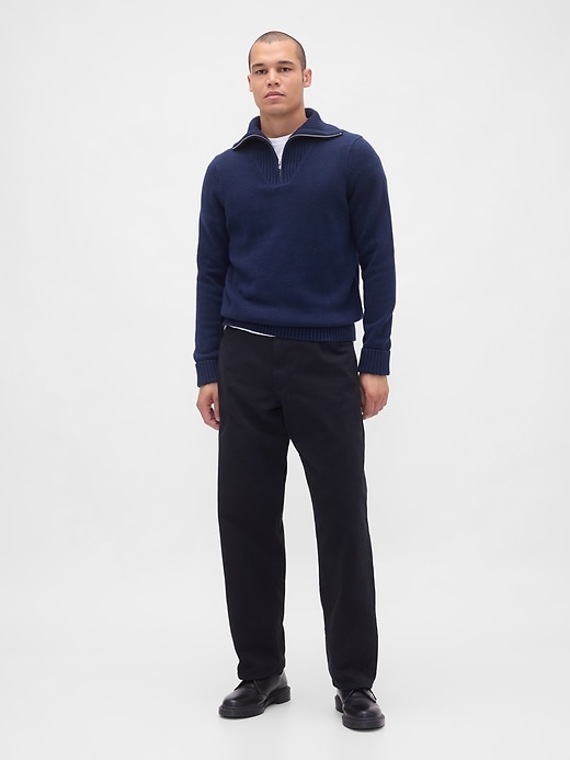 maglione cashsoft con cerniera a un quarto