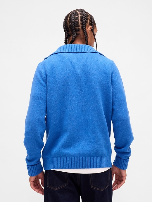 maglione cashsoft con cerniera a un quarto
