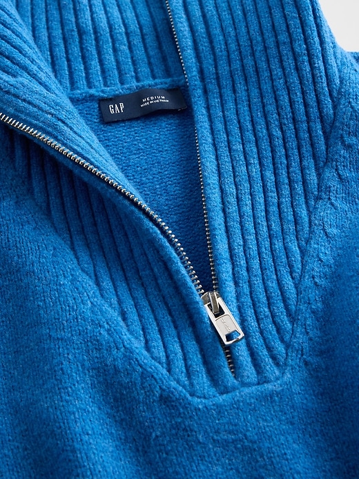 maglione cashsoft con cerniera a un quarto